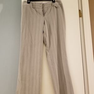 Worthington Petite light tan/gray pinstripe pant
